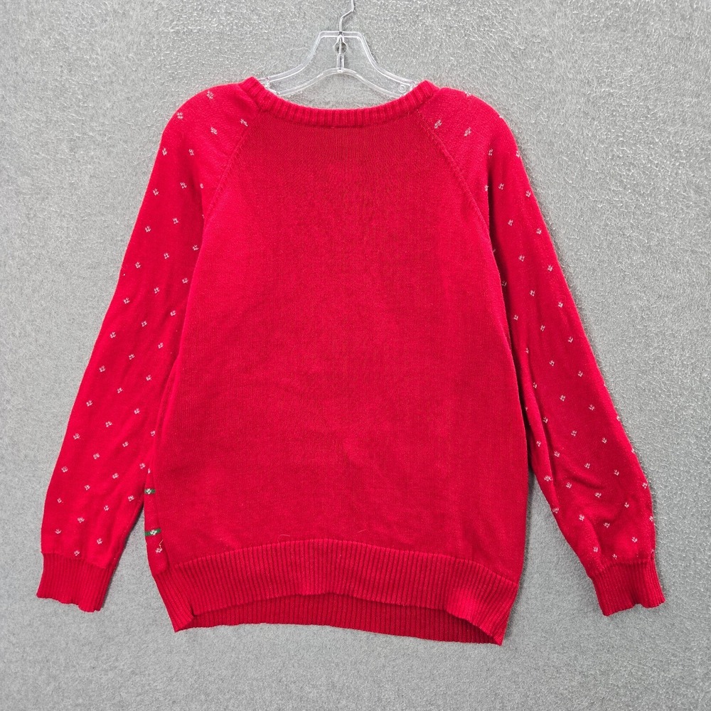 Disney Women Sweater Large Red‎ Mickey Mouse Christmas Holiday Long Sleeve - Picture 6 of 8